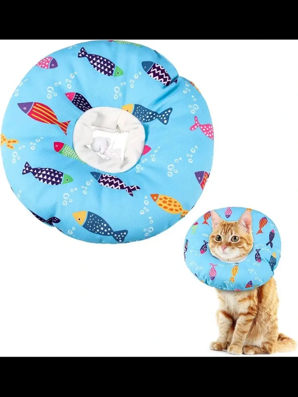 Cat recovery grooming donut collar